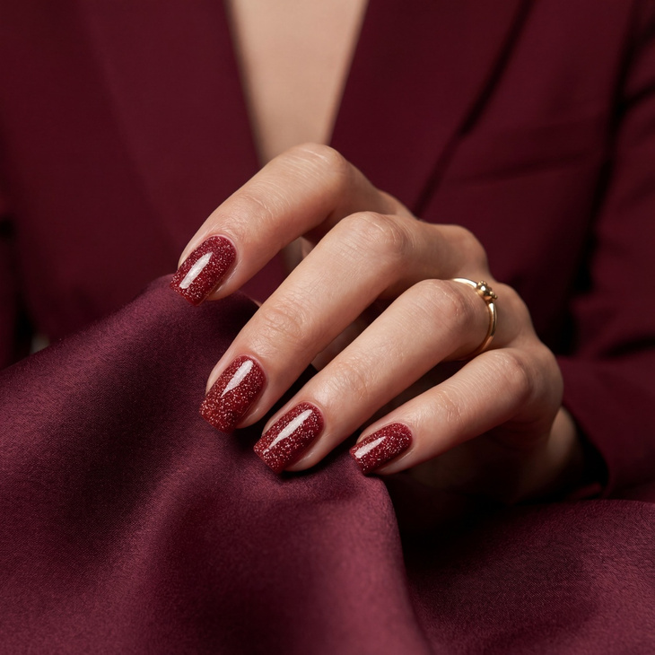 Lakier hybrydowy Gelike Flash Ruby Radiance z brokatem 8 ml