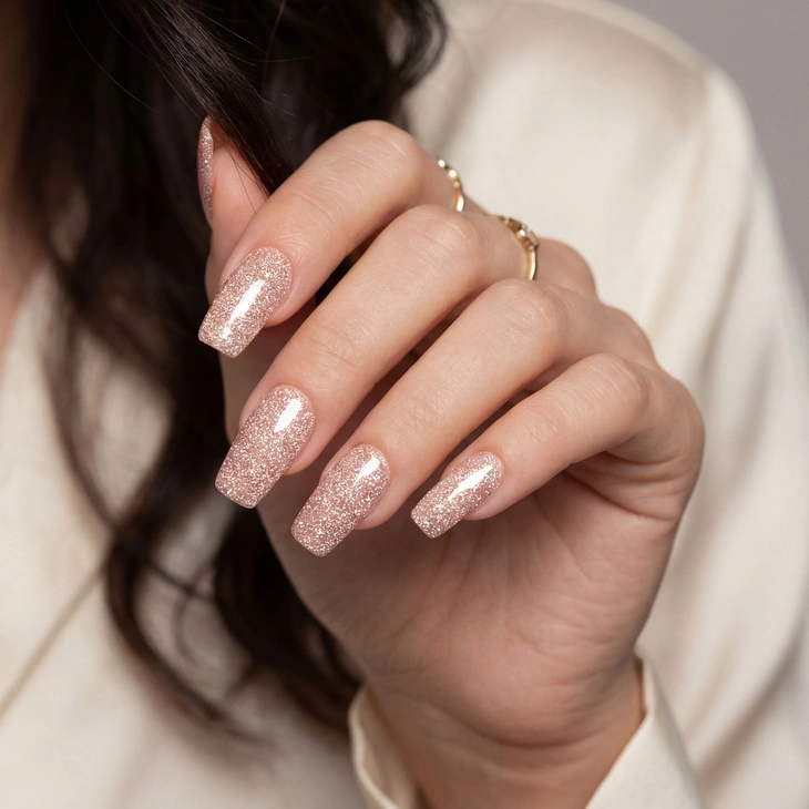 Lakier hybrydowy Gelike Flash Champagne Toast z brokatem 8 ml | WYSYŁKA DO 3 DNI ROBOCZYCH