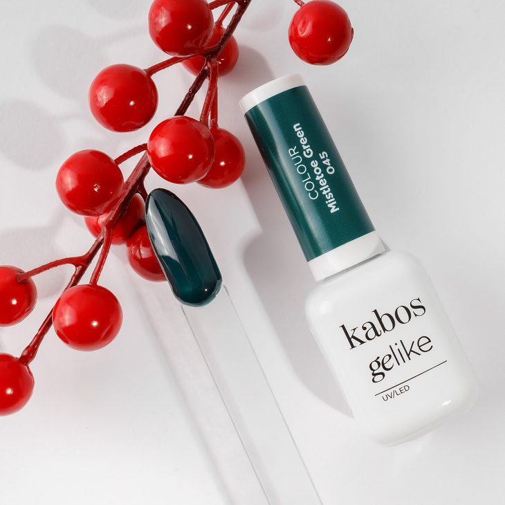 Lakier hybrydowy Kabos Gelike 045 Mistletoe Green 8 ml