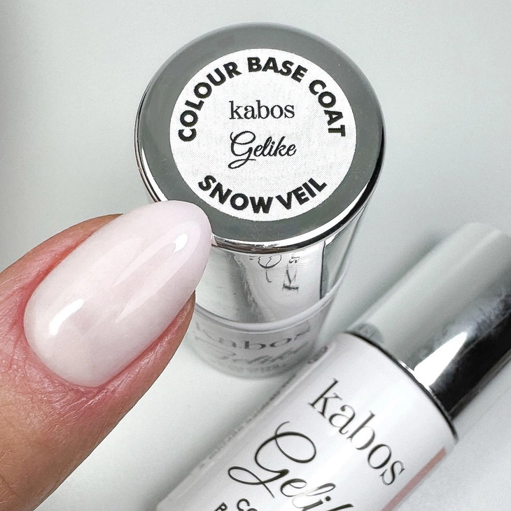 Kolorowa baza hybrydowa Kabos Gelike Colour Base Coat 2w1 Snow Veil