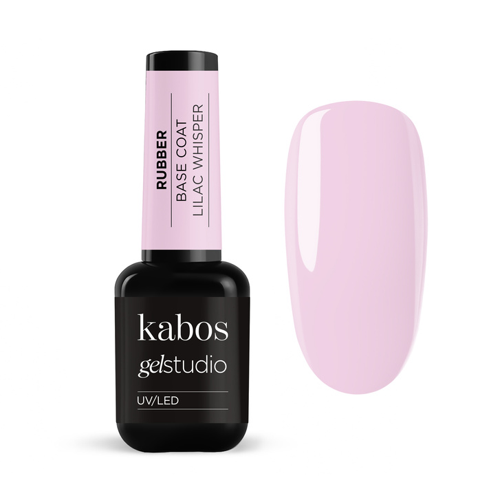 Kolorowa baza hybrydowa Kabos Gelstudio Rubber Base Coat Lilac Whisper 10 ml