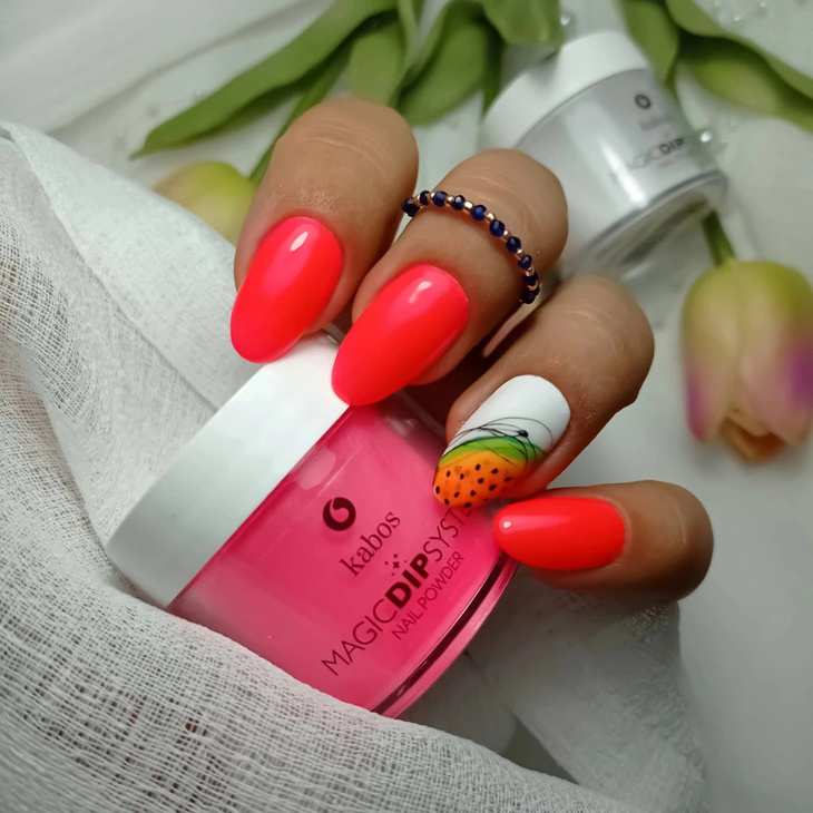 Proszek do manicure tytanowego - Magic Dip System 55 Fresh Papaya 20g