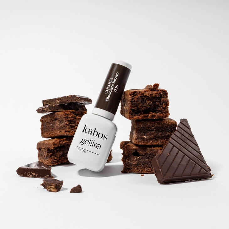 Lakier hybrydowy Kabos Gelike 035 Chocolate Brown 8 ml