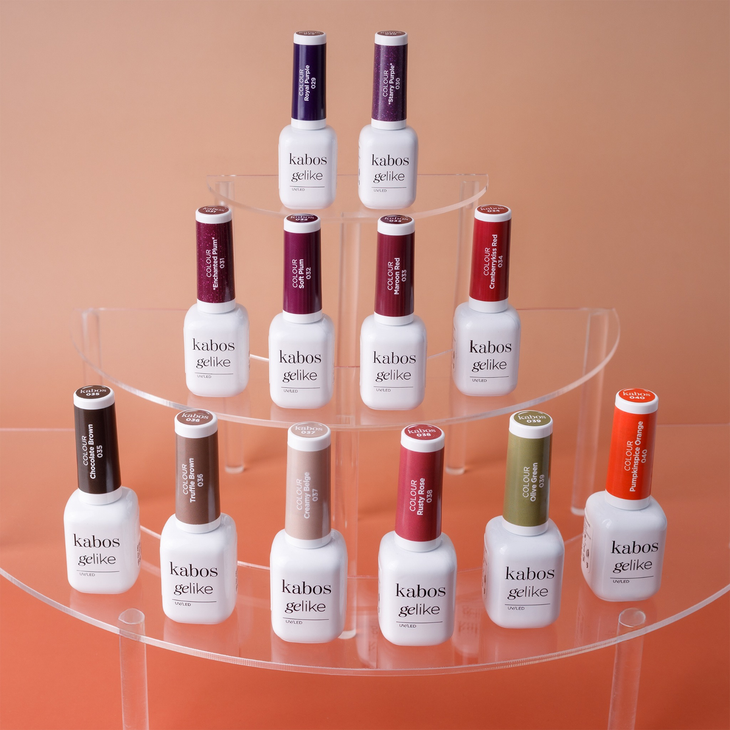 Lakier hybrydowy Kabos Gelike 030 Starry Purple 8 ml z brokatem