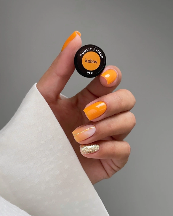 Lakier hybrydowy - Kabos GelPolish 050 Sunlit Amber 5ml