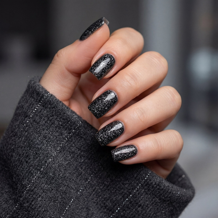 Lakier hybrydowy Gelike Flash Starry Noir z brokatem 8 ml