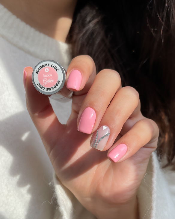 Kolorowa baza hybrydowa Kabos Gelike Colour Base Coat 2w1 Snow Veil 8 ml