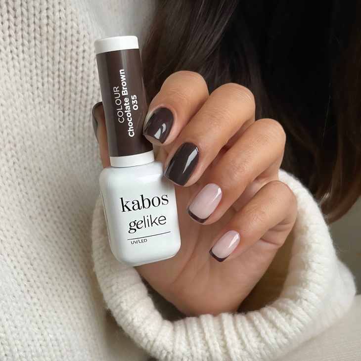 Lakier hybrydowy Kabos Gelike 035 Chocolate Brown 8 ml