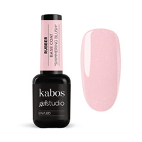 Kolorowa baza hybrydowa Kabos Gelstudio Rubber Base Coat Shimmering Blush z brokatem 10 ml