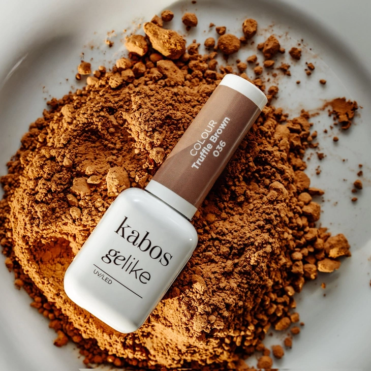 Lakier hybrydowy Kabos Gelike 036 Truffle Brown 8 ml