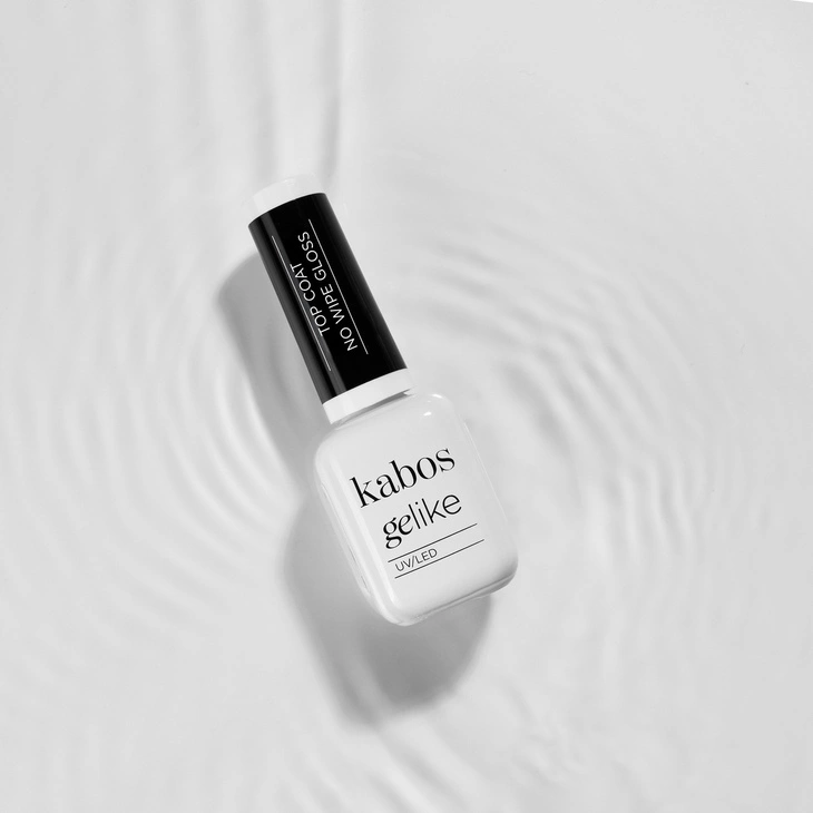 Top Hybrydowy Kabos Gelike Top Coat No Wipe Gloss 10 ml