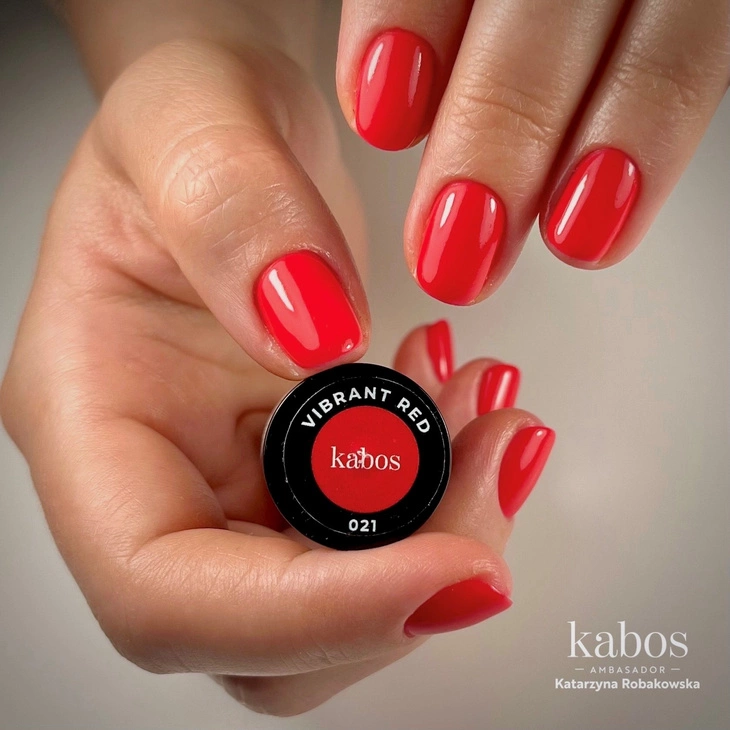 Lakier hybrydowy - Kabos GelPolish 021 Vibrant Red 5ml