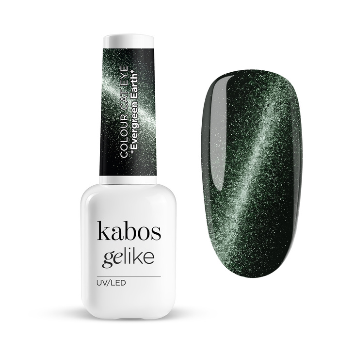 Lakier hybrydowy Kabos Gelike Cat Eye Evergreen Earth 8 ml