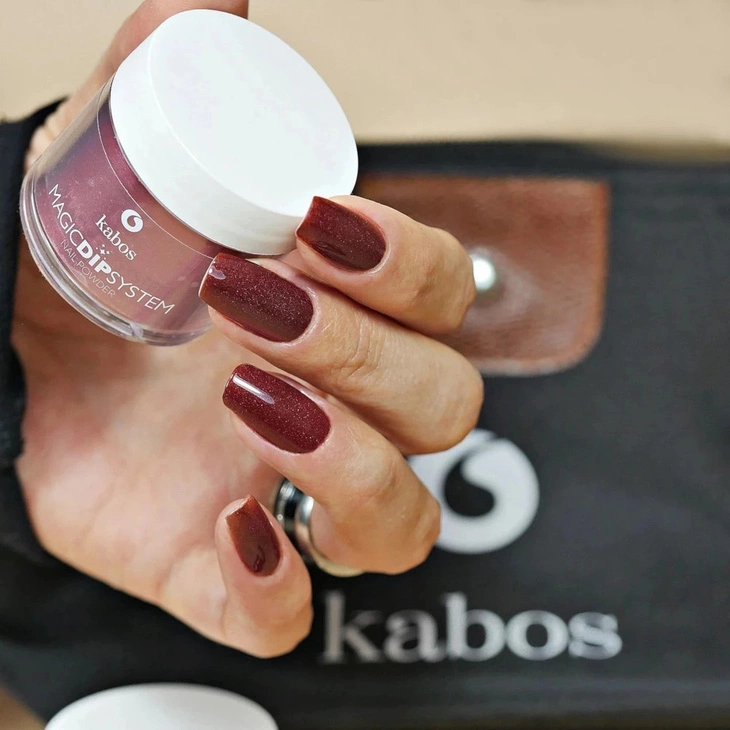 Proszek do manicure tytanowego - Kabos Magic Dip System 45 Cherry Chocolate 20g