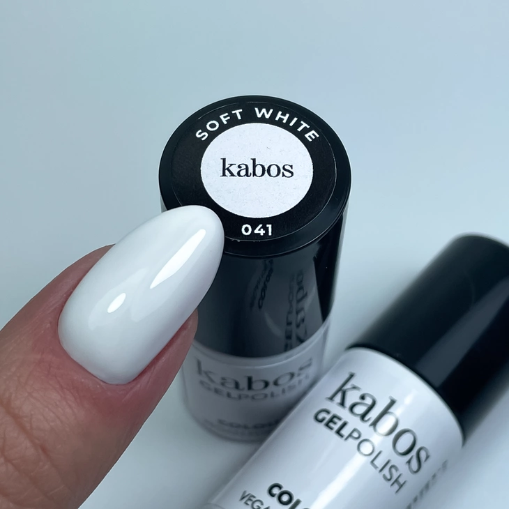 Lakier hybrydowy - Kabos GelPolish 041 Soft White 5ml