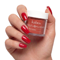 Puder do manicure tytanowego Kabos MDS 057 Shimmering Red 20 g