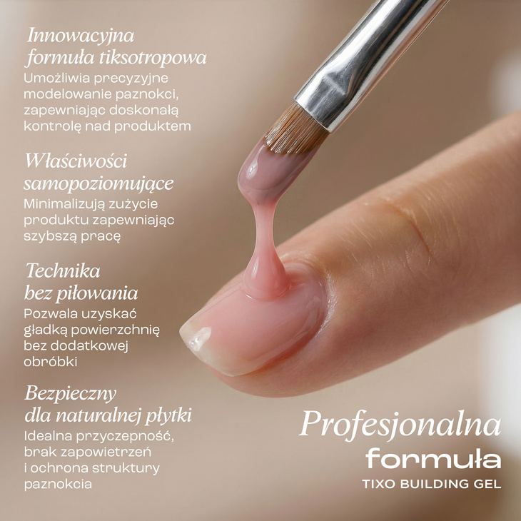 Żel budujący z tiksotropią Kabos Tixogel Builder Gel UV/LED Pink Milk 15g