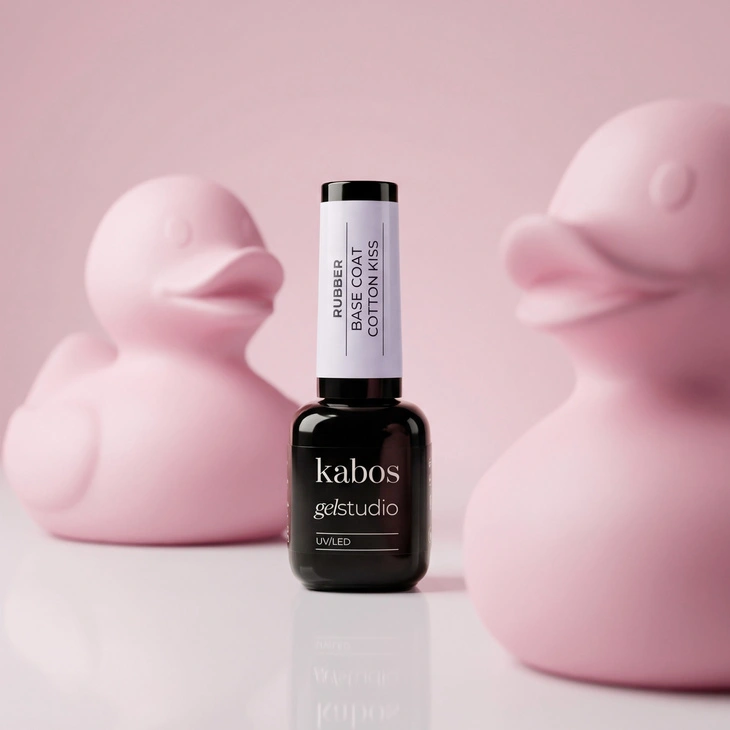 Kolorowa baza hybrydowa Kabos Gelstudio Rubber Base Coat Cotton Kiss 10 ml