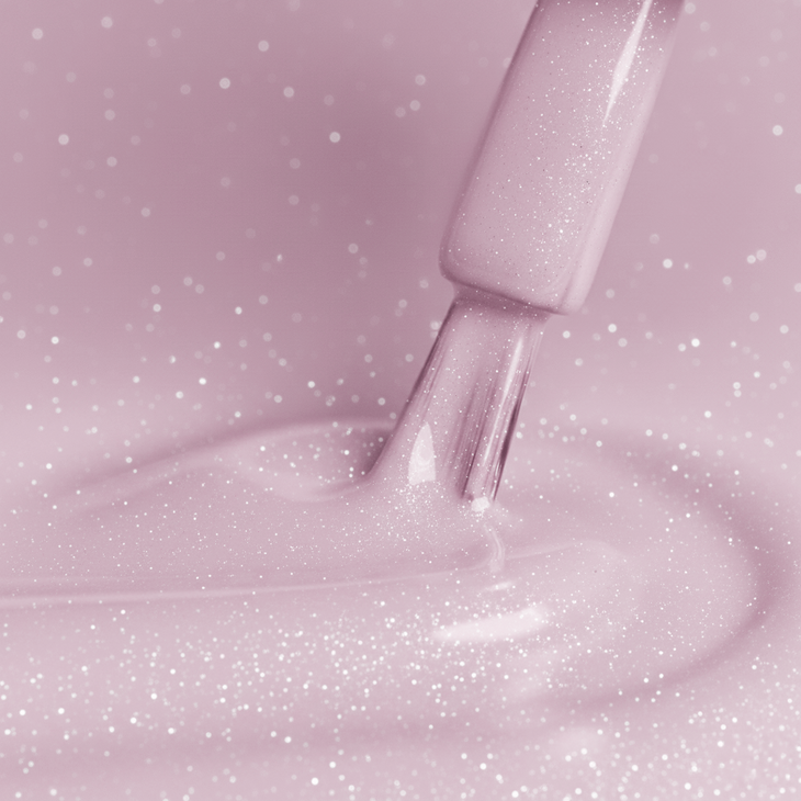 Lakier hybrydowy Kabos Gelike 022 Twinkle Pink z brokatem 8 ml 