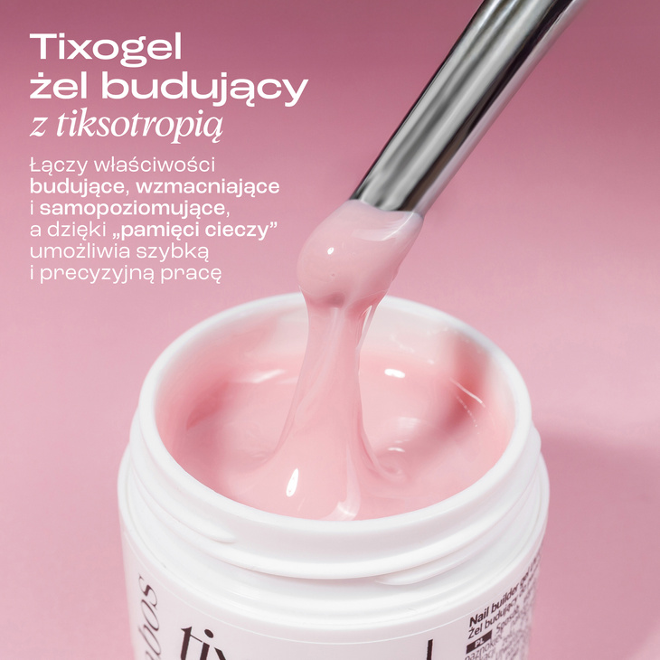 Żel budujący z tiksotropią Kabos Tixogel Builder Gel UV/LED Light Blush 15g