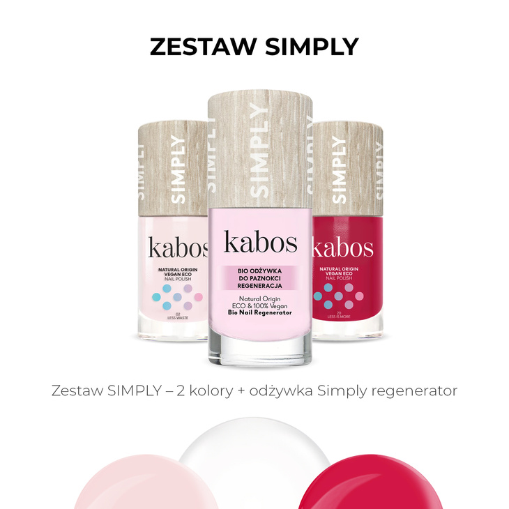 Mini zestaw Simply – 2 lakiery naturalne 02 i 20 oraz odżywka regenerująca do paznokci