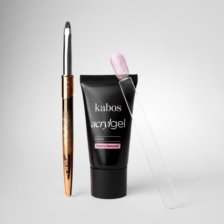 2in1 Akrylożel Kabos Cherry Diamond z brokatem 30 g