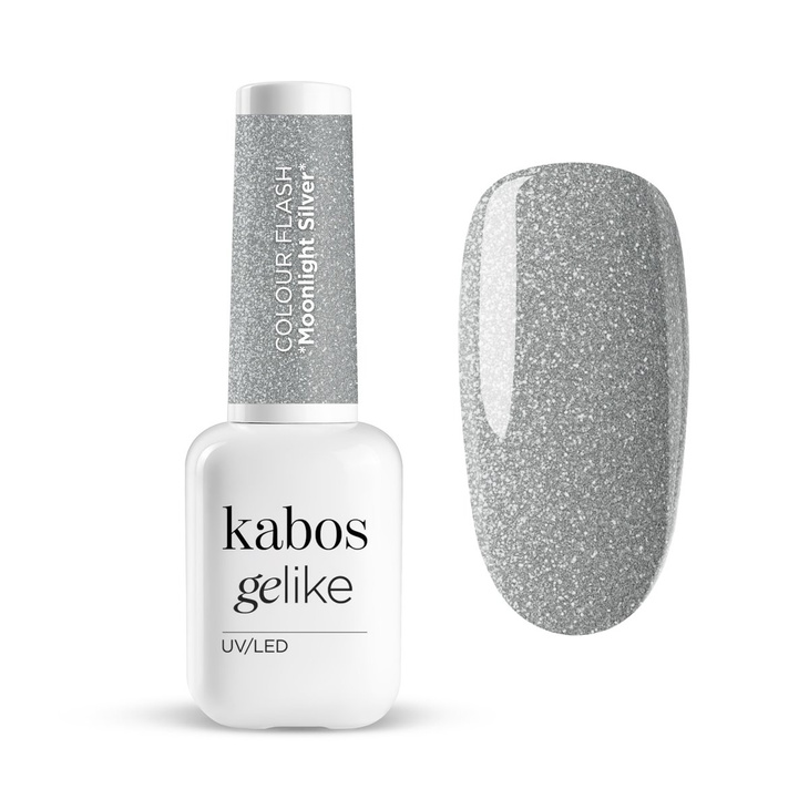 Lakier hybrydowy Gelike Flash Moonlight Silver z brokatem 8 ml | WYSYŁKA DO 2 DNI ROBOCZYCH