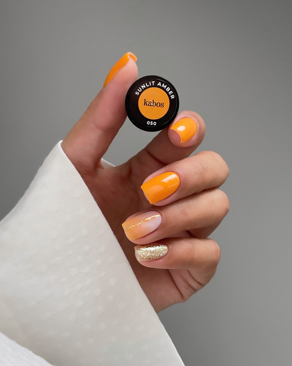 Lakier hybrydowy - Kabos GelPolish 050 Sunlit Amber 5ml 