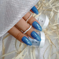 Proszek do manicure tytanowego - Kabos Magic Dip System 23 Blue Sparkles