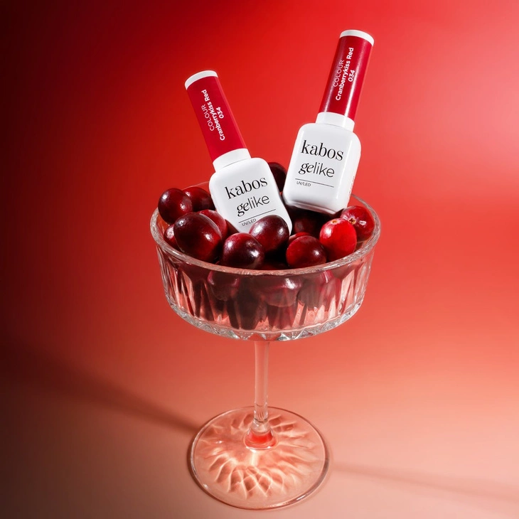 Lakier hybrydowy Kabos Gelike 034 Cranberrykiss Red 8 ml