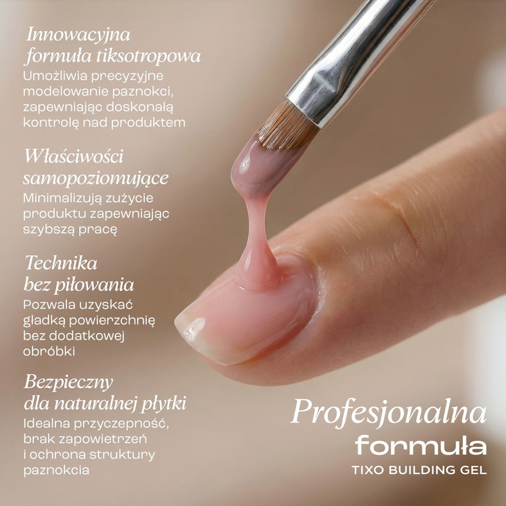 Żel budujący z tiksotropią Kabos Tixogel Builder Gel UV/LED Light Blush 15g