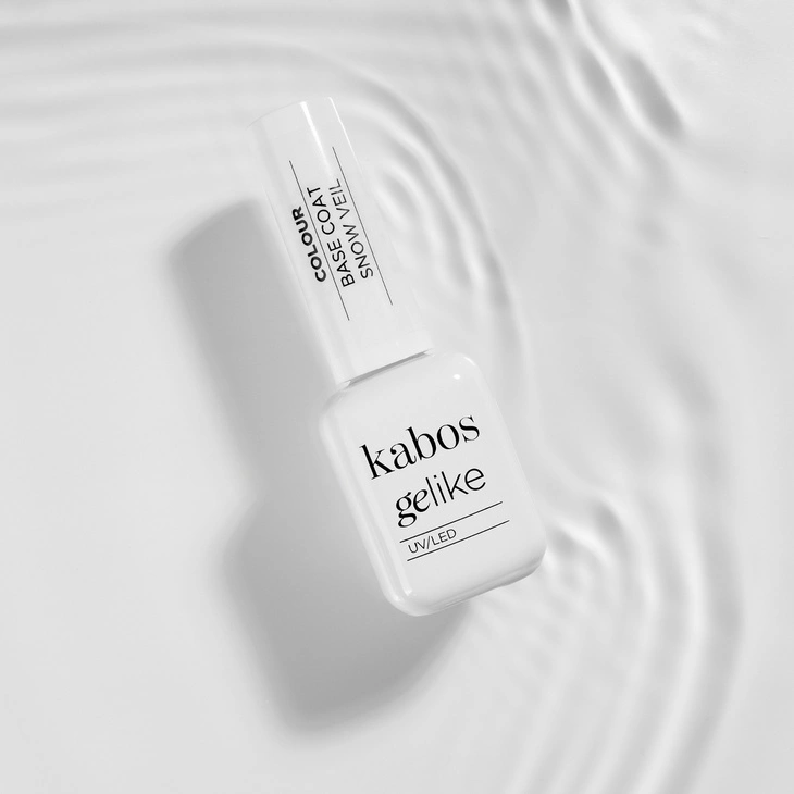 Kolorowa baza hybrydowa Kabos Gelike Colour Base Coat 2in1 Snow Veil 10 ml