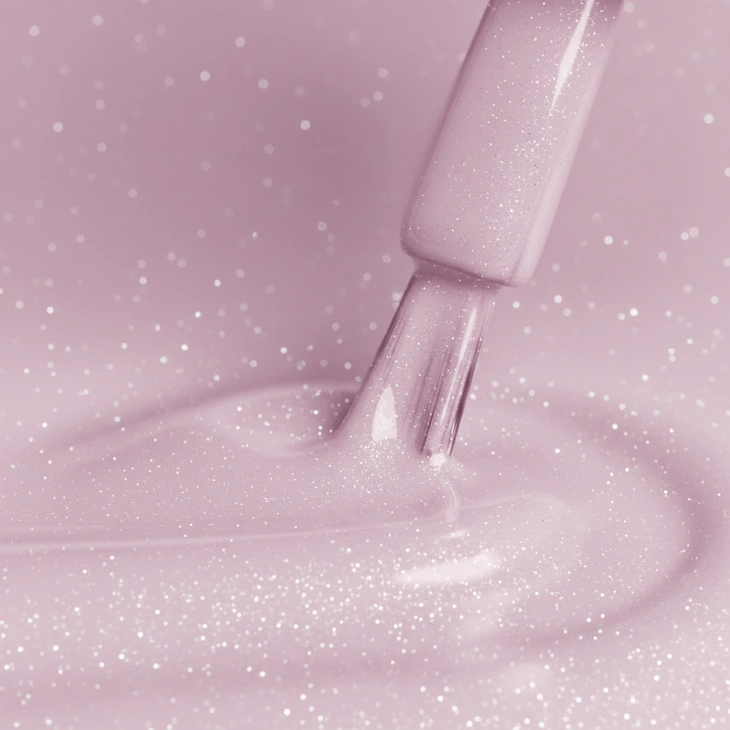 Lakier hybrydowy Kabos Gelike 022 Twinkle Pink z brokatem 8 ml