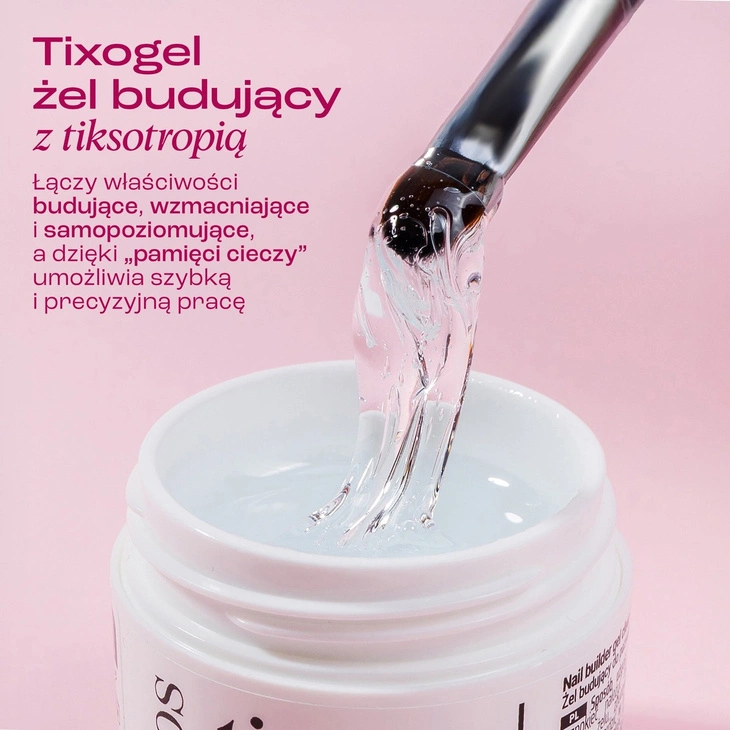 Żel budujący z tiksotropią Kabos Tixogel Builder Gel UV/LED Clear 15 g