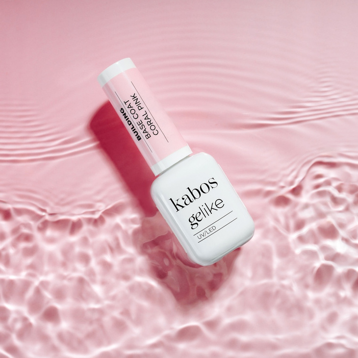 Kolorowa baza budująca Kabos Gelike Building Base Coat Coral Pink 10 ml