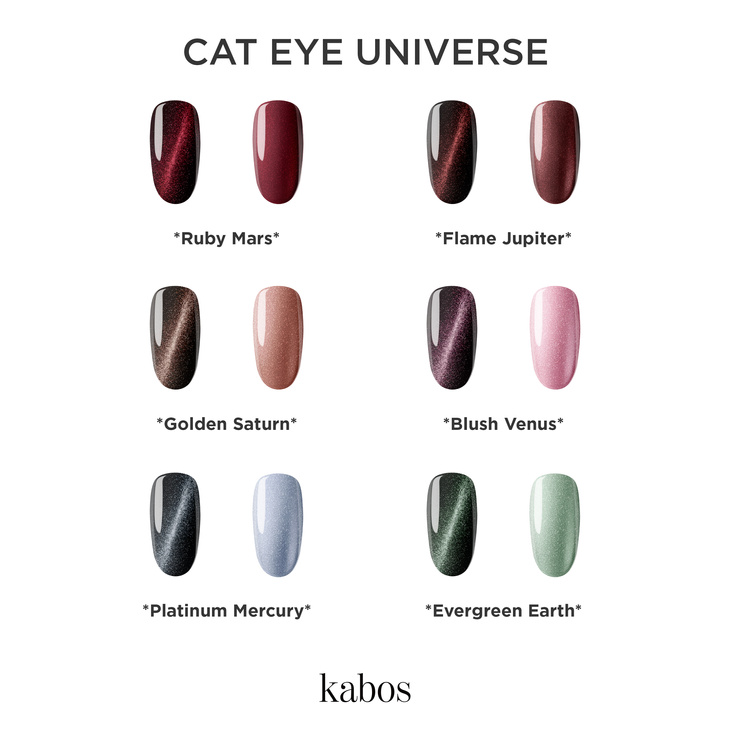 Lakier hybrydowy Kabos Gelike Cat Eye Platinum Mercury 8 ml