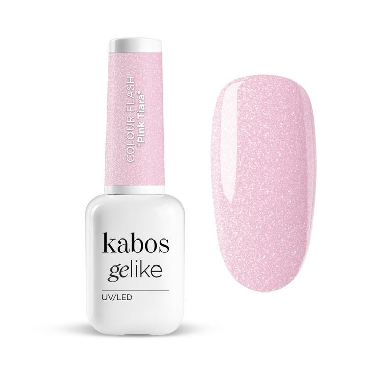 Lakier hybrydowy Gelike Flash Pink Tiara z brokatem 8 ml | WYSYŁKA DO 2 DNI ROBOCZYCH