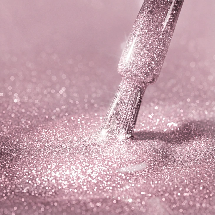 Lakier hybrydowy Gelike Flash Pink Tiara z brokatem 8 ml | WYSYŁKA DO 3 DNI ROBOCZYCH