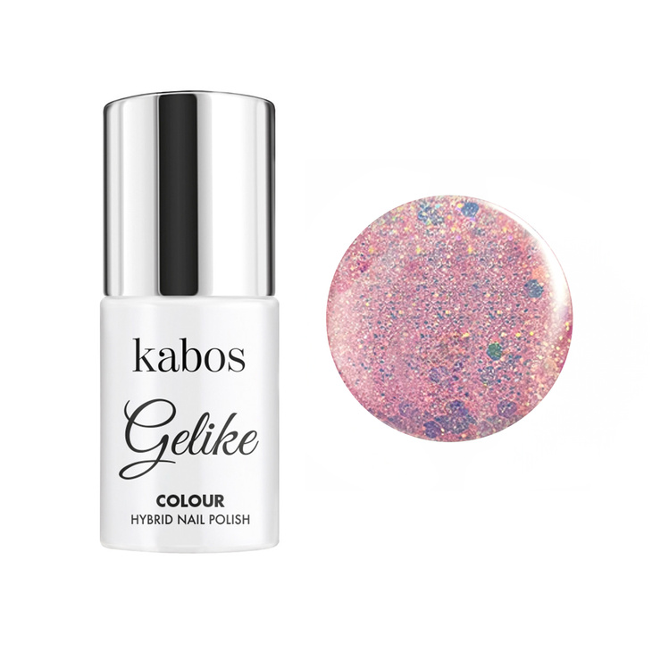 Lakier hybrydowy Kabos Gelike Glitter Peach* 5ml