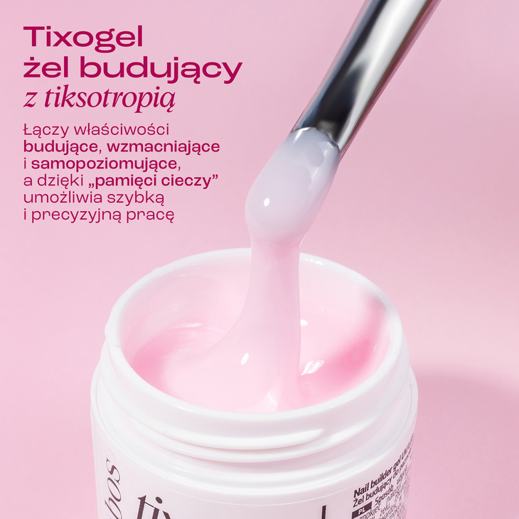 Żel budujący z tiksotropią Kabos Tixogel Builder Gel UV/LED Pink Milk 15g