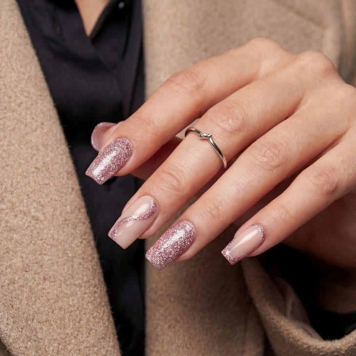 Lakier hybrydowy Gelike Flash Pink Tiara z brokatem 8 ml | WYSYŁKA DO 3 DNI ROBOCZYCH