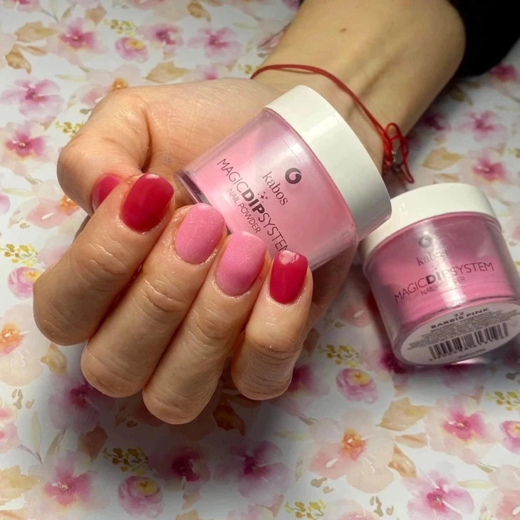 Proszek do manicure tytanowego - Kabos Magic Dip System 32 Barbie Pink 20g