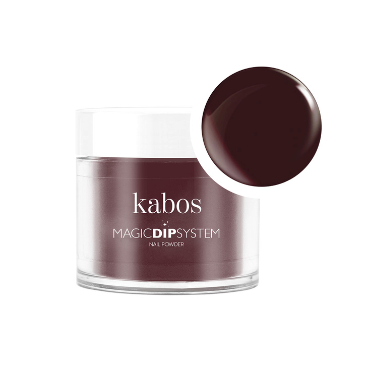 Proszek do manicure tytanowego - Kabos Magic Dip System 35 Burgundy Dot 20g