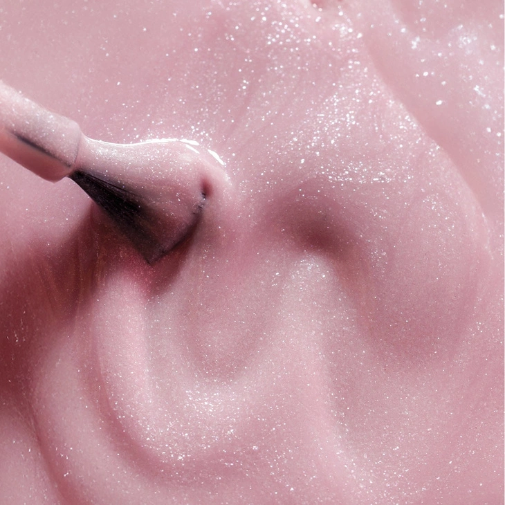 Lakier hybrydowy Kabos Gelike 024 Twinkle Blush z brokatem 8 ml