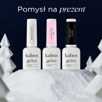 Zestaw Kabos Gelike: Base Coat, Top Coat Gloss i lakier hybrydowy 021 Delicate Pink