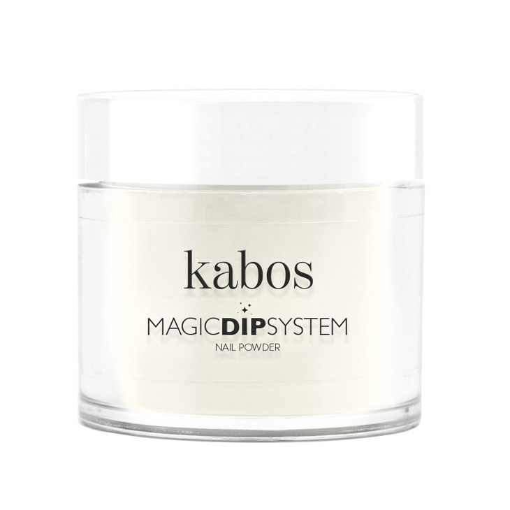 Proszek do manicure tytanowego - Kabos Magic Dip System 03 White Glitter French
