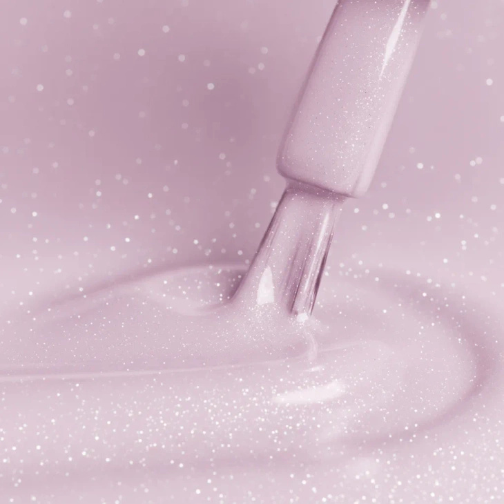 Lakier hybrydowy Kabos Gelike 024 Twinkle Blush z brokatem 8 ml