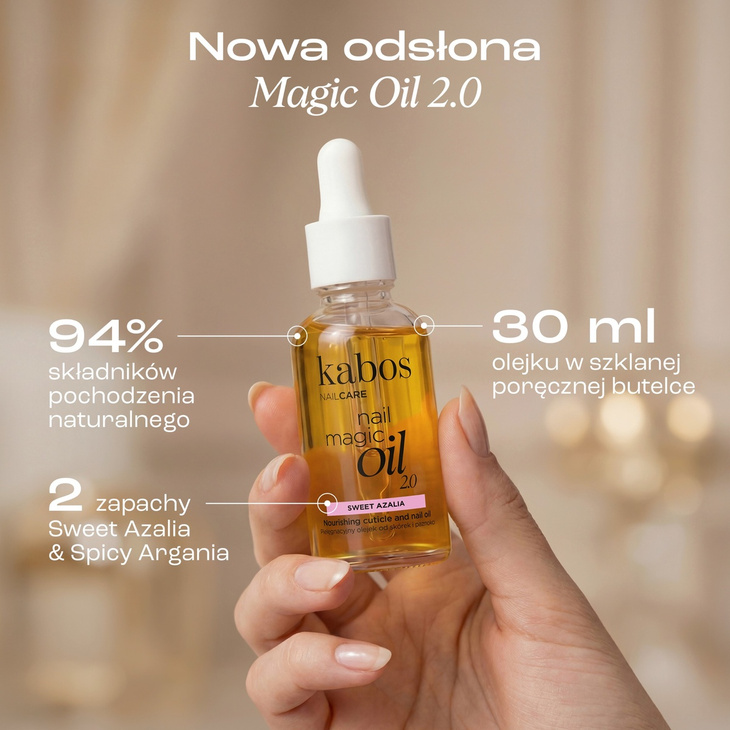Kabos Nail Magic Oil 2.0 Sweet Azalia 30 ml - olejek do skórek i paznokci