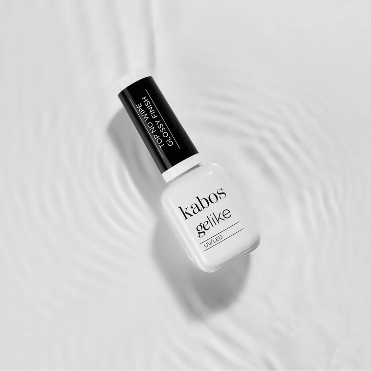 Top Hybrydowy Kabos Gelike Top Coat No Wipe Glossy Finish 10 ml