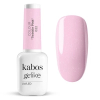 Lakier hybrydowy Kabos Gelike 022 Twinkle Pink z brokatem 8 ml